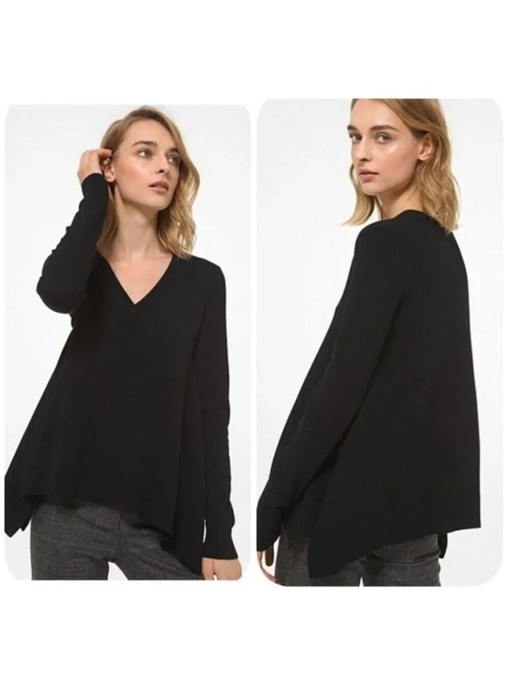 NWOT MICHAEL KORS COLLECTIONDraped Cashmere Asymmetric Sweater